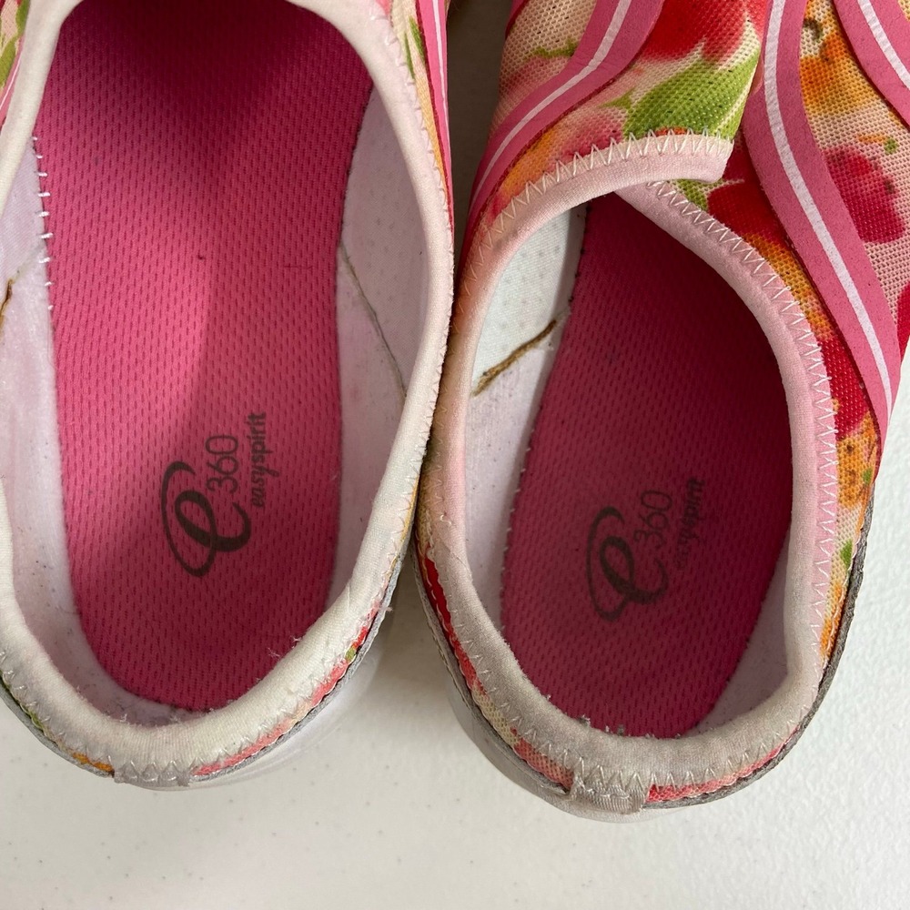 Easy Spirit e360 women's Esride pink floral‎ slip on loafers shoes casual comfy - Picture 6 of 9
